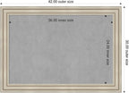 Amanti Art Silver Framed Magnetic Board 30x42 Large Vision Board for use with Magnets, 100% Metal Sheet to Display Items as Office Decor or for Home Organization in mudroom, Kitchen or Kids Room