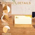 SHIQIKEJIPTY 2 Pack Wood Index Card Holder 4x6 Inch Index Card Box Notecard Box Business Cards Organizer Post Cards Case Display Stand for Business Desk Office Home School Holds 300 Sheets