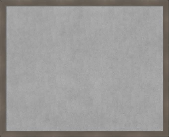 Amanti Art Grey Framed Magnetic Board 34x42 X-Large Vision Board for use with Magnets, 100% Metal Sheet to Display Items as Office Decor or for Home Organization in mudroom, Kitchen or Kids Room