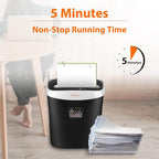 VidaTeco Paper Shredder for Home Office Heavy Duty with 60 Mins Running with US Patented Cutter,Shred CD/Card with Extra Large Bin,AUTO Jam Proof(ETL) (10-Sheet Micro-Cut)
