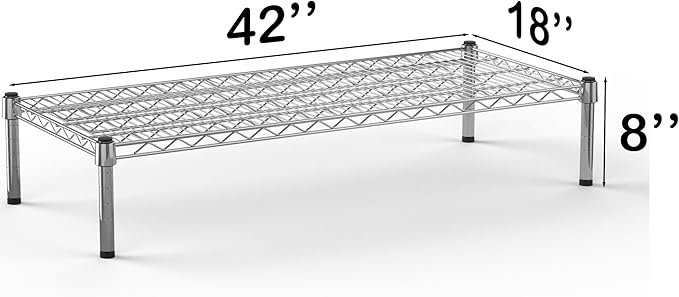 Regal Altair 18''W x 42''L x 8''H Chrome Plated Wire Dunnage Rack | Off The Floor Storage