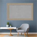 Amanti Art Silver Framed Magnetic Board 31x47 Large Vision Board for use with Magnets, 100% Metal Sheet to Display Items as Office Decor or for Home Organization in mudroom, Kitchen or Kids Room