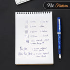 FPR Himalaya V2-Chrome Ultra Flex Nib Pen - Twist-Style Converter Filled Calligraphy Pens for Writing-Fancy Pens for Men & Women- Flex Fountain Pen w/Metal Clip & Cap Ring (Indigo Blue Acrylic)