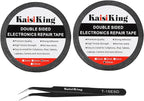 Kaisiking 5mm / 10mm x 50M Double Sided Adhesive Tape LCD Touch Screen Tape Phone Repair Tape with 1 Tweezers for Cell Phone, iPad, Tablets, Laptops, Camera, LCD Screen