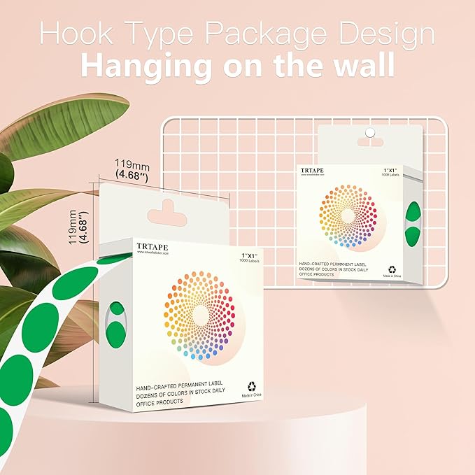 1 Inch Round Color Coding Labels, 1000 Dots Per Roll Green Color Coded Dot Stickers, Round Color Dot Labels for Organizing, Filing, and Storage