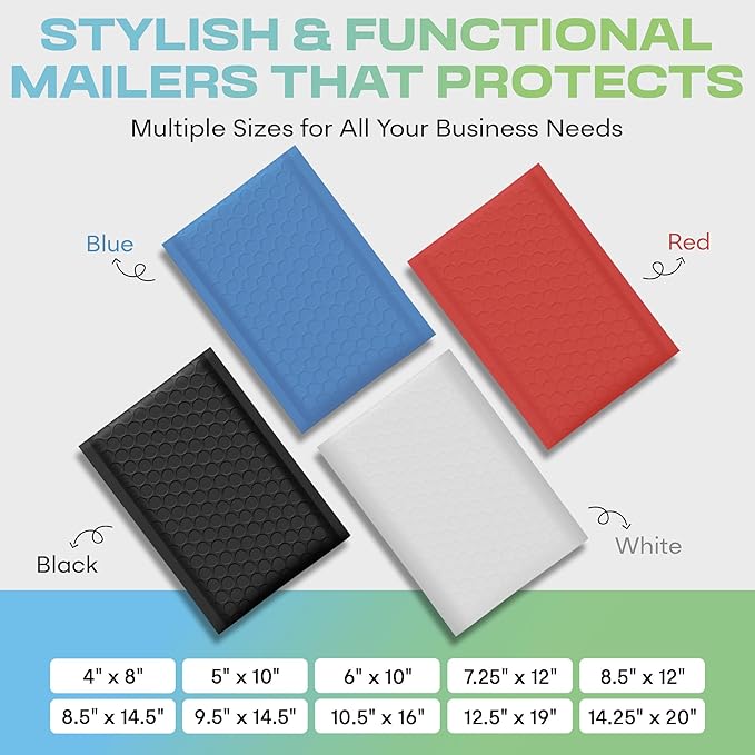 White Small Poly Bubble Mailers 6x10 inch #0 | Self Seal Padded Envelopes | Cushioned Bubble Mailer | Usable Size 6x9 | WaterProof | Lightweight mailing Shipping Bags | 250 Pack Bulk | Made in USA
