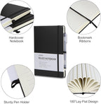 LYDTICK 20 Pack Journals for Writing College Ruled Notebooks Journal in Bulk, Hardcover Notebooks (200Pages) for Note Talking, Lined Bullet Journals for Home School Office, 5.7"x8.4", Black
