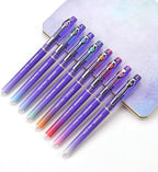 WRITECH Liquid Ink Rollerball Pens: 8ct Assorted Colors Extra Fine Point Tip 0.5mm Roller Ball Rolling Pen for Smooth Writing Coloring Drawing Journaling No Bleed & Smear &Smudge Multi Colored.