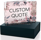 Custom Acrylic Sign Personalized, Custom Desk Name Plate, 18 Styles, (5"x7"), With Gift Box, USA Made by Acryluxe. (Glowing)