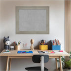 Amanti Art Grey Framed Magnetic Board 20x24 Small Vision Board for use with Magnets, 100% Metal Sheet to Display Items as Office Decor or for Home Organization in mudroom, Kitchen or Kids Room