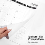 Yoment Desk Calendar Refill 2026-2027, Jan 2026-June 2027, Large 10"x16" Monthly Planner with to-do Lists 18 Months Calendar for Office School Home, Black