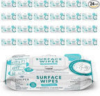 Juniper CLEAN 24 Pack Surface Cleaning Wipes Bleach Free, All-Purpose Cleaner for Bathroom, Kitchen, Office, 1728 Count Soft Flow, Fresh Scent, Bleach Free, Lint Free, Durable