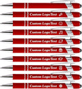 CRME Bulk Custom Personalized Pens with Name Logo Retractable Ballpoint Pen with Stylus tip Smooth Writing Appreciation Gifts for Coworkers Motivational Gift for Office & Desk Accessories 10-Pack