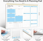 Weekly Planner Notepad Undated Weekly Schedule Planner To Do List Notebook Goals Planning Pad Habit Tracker Journal for Man & Women,52 Weeks (8.5x11")