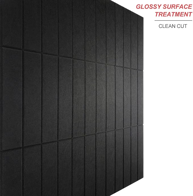 Large Cork Board Alternative 48" X 36" Bulletin Board - 12 Pack Removable Felt Wall Tiles, Cork Wall Tiles Bulletin Board Home Office Essentials - Black