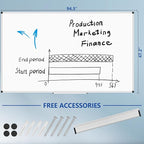 XBoard Magnetic Dry Erase Board 4' x 8' Wall Mounted, Large Whiteboard 96 x 48 Inches with Aluminum Frame for Office, School, Conference Room