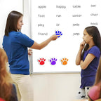 Quixorblex 3 Pcs Dry Erase Eraser Magnetic Teacher Supplies Cat Paw Shape Whiteboard Eraser Mini Whiteboard Erasers for Classroom Office(Color Random)