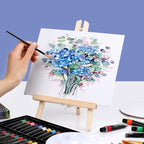 ESRICH 2 Pack 11.8" Wood Easels,Tabletop Easel for Painting,Painting Party, Displaying Canvases, Kids Student Table School Desktop, Portable Canvas Photo Picture Sign Holder