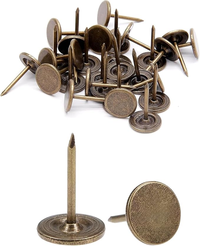 Brozen Heavy Duty Thumb Tacks, Extra Long Push Pins for Upholstery, Carpets, and Wood Surfaces, 100Pcs