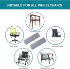 2 Pcs Wheelchair Armrest Pads Covers - Widened Self Adhesive Strips Comfortable and Protective for Wheelchairs, Office Chairs, and Armrest Chairs Comfort Padding Pressure (2 Pcs Size：M)