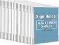 Dingelex 24 Pack Wall Mount Signs 8.5 x 11, Clear Plastic Picture Frames Bonus with Double Sided Tape, Perfect for Home, Office, Store - Vertical