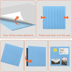Cork Boards for Walls 48" x 36" Felt Board Alternative, 12 Pack Felt Wall Tiles Bulletin Board, Large Cork Board for Office Pin Board Tack Board Cork Boards