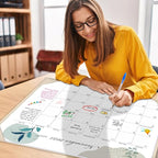 Gannyfer Large Desk Calendar 2025-2026 with Desktop Mat,22" x 17" Desktop Pad Calendar, 18 Month Table Calendar from July 2025 to Dec 2026, Office Supplies Perfect for Home School and Office - Gray