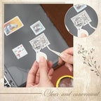 Lewtemi Stamp Collecting Albums Set Stamp Collection Book Include 20 Pages Album Binder Tweezer and Loop Magnifier Collecting Supplies for Collectors (Brown Pirate,1/2/3/4 Rows)