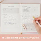 3-Month Productivity & Goal Planner 2026 - Undated Daily Monthly Weekly Planner for Women, Habit Tracker, Time Management & Mindfulness Journal, A5 To Do List Organizer