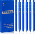 UIXJODO Blue Pens, 6 Pcs Blue Ink Pens Fine Point Smooth Writing Pens, 0.5mm Colored Ink Gel Pens for Journaling Note Taking, School Supplies Gifts for Women (6 Pcs Gold Blue - Blue Ink)