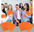 Jutom 50 Pcs 2 Pocket Glossy Paper Folders Glossy Paper Laminated Portfolios, Letter Size, Presentation Folders with Pockets for Office Teacher Worker Supplies (Orange)