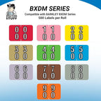 Doctor Stuff - File Folder Labels, Terminal Digit Filing, Consecutive Double Digit Numbers 60-69, Barkley FDDBM Match - BXDM Series Chart Stickers, Lavender, 1" x 1-1/2", 500/Roll