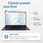 VINTEZ 15.6 Inch 16:9 Privacy Screen for Computer Monitor and Laptop - Anti Glare Protector Film Blue Light Filter Eye Protection - Computer Screen Privacy Shield, [1 Pack]
