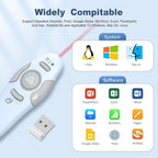 QUI Presentation Clicker Wireless Presenter Remote Clicker for PowerPoint Presentation Remote, PowerPoint Slide Advancer for Mac/Windows/Linux, Google Slide/PPT/Keynote, USB A, Blue