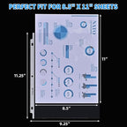 Sheet Protectors 400 Page,Page Protector 8.5" x 11" ，Upgraded Clear Plastic Page Protectors,for 3 Ring Binder, Top Loading Paper Protector with Reinforced Holes,Holds Multiple Sheets，Letter Size