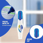 BAZIC Products Correction Pen – Corrections Fluid, Precise Metal Tip White Out, Ideal for School & Office Supplies, Alternative to Correction Solution, 2/Pack, 2-Packs