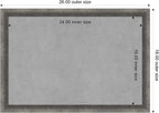 Amanti Art Grey Framed Magnetic Board 18x26 Medium Vision Board for use with Magnets, 100% Metal Sheet to Display Items as Office Decor or for Home Organization in mudroom, Kitchen or Kids Room