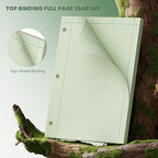 Engineering Paper 8.5 x 11, 100 Sheets Top Glue Binding Engineering Notebook, 5x5 Quad Ruled Graph Paper, 3-Hole Punched Engineering Computation Pad 8.5 x 11, Green Tint Engineering Paper Notebook
