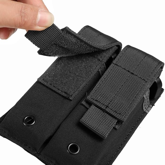 Tactical Single/Double Pistol Mag Pouch Outdoor Molle Open-Top Magazine Pouch for Glock M1911 92F