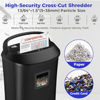 Ofitech Paper Shredder Cross-Cut Shredder with US Patented Cutter Shredding Machine for Home Office,Fast with Jam Proof System,6.6-Gallon Basket (ETL)