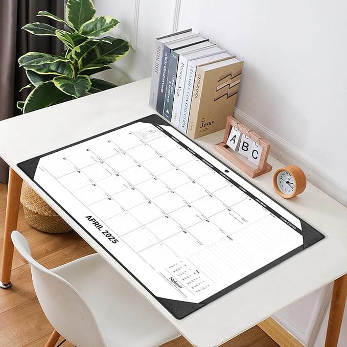 Nekmit Large Desk Calendar 2026 with Desk Protecting Pad, Runs from Jan 2026 - Jun 2027, Office Supplies 21" x 16 1/2" Desktop Calendar for Life Planning or Organizing