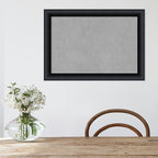 Amanti Art Black Framed Magnetic Board 19x27 Medium Vision Board for use with Magnets, 100% Metal Sheet to Display Items as Office Decor or for Home Organization in mudroom, Kitchen or Kids Room