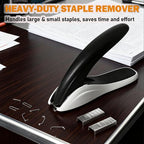 Aterflym Professional Staple Remover & Puller – Staple Remover Without Tearing, Heavy Duty Stapler Remover Tool, White & Black, 2 Pack for Office/Desk/Classroom