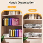 ABC life 6 Pack Plastic Expanding File Folder, Transparent Envelopes with Snap Closure, No Dividers, Large Capacity, Assorted Colors, Large Capacity, Fit Letter/A4 Size - Mutilcolor 03