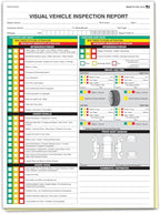 Visual Vehicle Inspection Report – 2-Part Carbonless Vehicle Checklist, Snap-Out Auto Service Forms, Fleet Maintenance Logs, Car Checkup Sheets - White & Canary 8.5"×11" - Pack of 1000