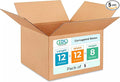 IDL Packaging - B-12128-5 Small Corrugated Shipping Boxes 12"L x 12"W x 8"H (Pack of 5) – Excellent Choice of Sturdy Packing Boxes for USPS, UPS, FedEx Shipping
