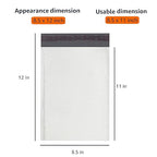 Amazon Basics Poly Bubble Mailer, 8.5" x 12" (Internal Size 8.25" x 11"), Self-Seal, 100-Pack, White/Grey