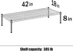 Regal Altair 18" Deep x 42" Wide x 8" Height 1-Tier Wire Shelving Kit | NSF Commercial Storage Rack Unit