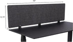 Stand Up Desk Store ReFocus Raw Clamp-On Acoustic Desk Divider Mounted Privacy Panel to Reduce Noise and Visual Distractions (Anthracite Gray, 59" x 16")