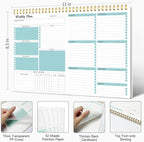 Weekly Planner Notepad Undated Weekly Goals Schedule Planner To Do List Notebook Planning Pad Calendars Organizers Habit Tracker Journal for Man & Women,52 Weeks (8.5x11")